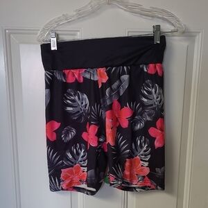 Floral Black Women's Shorts